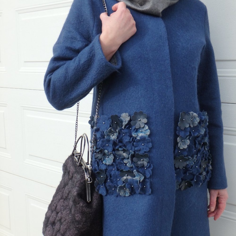 Hand felted ladies coat.